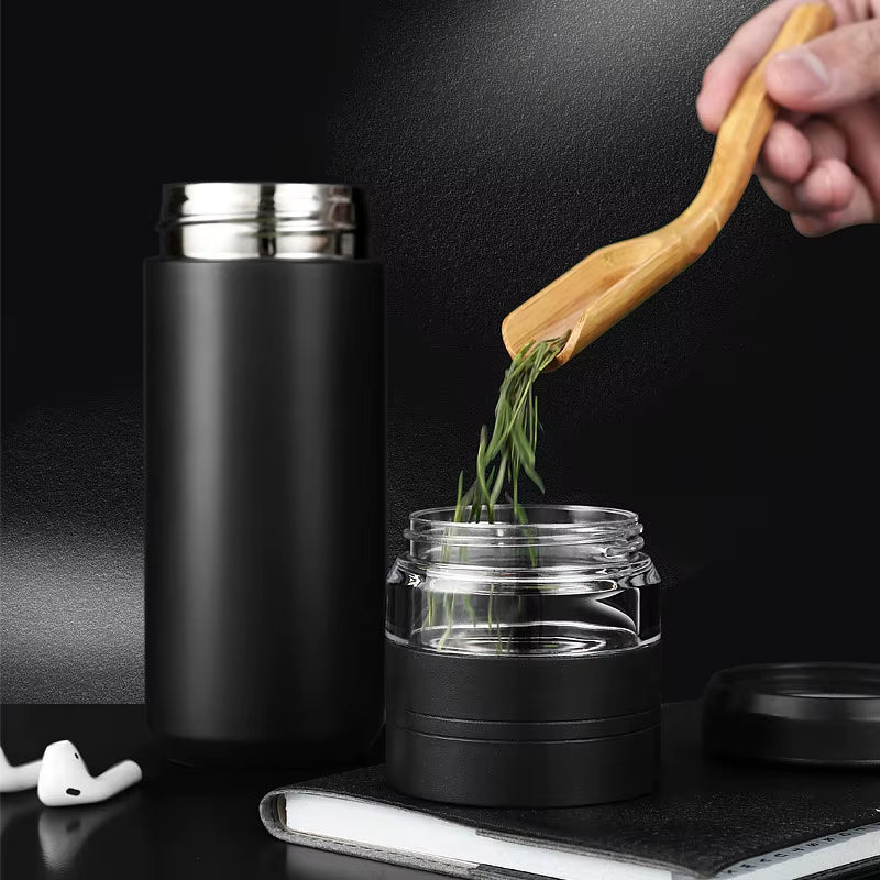 500ML Vacuum Stainless Steel Flask with Tea/Coffee Storage