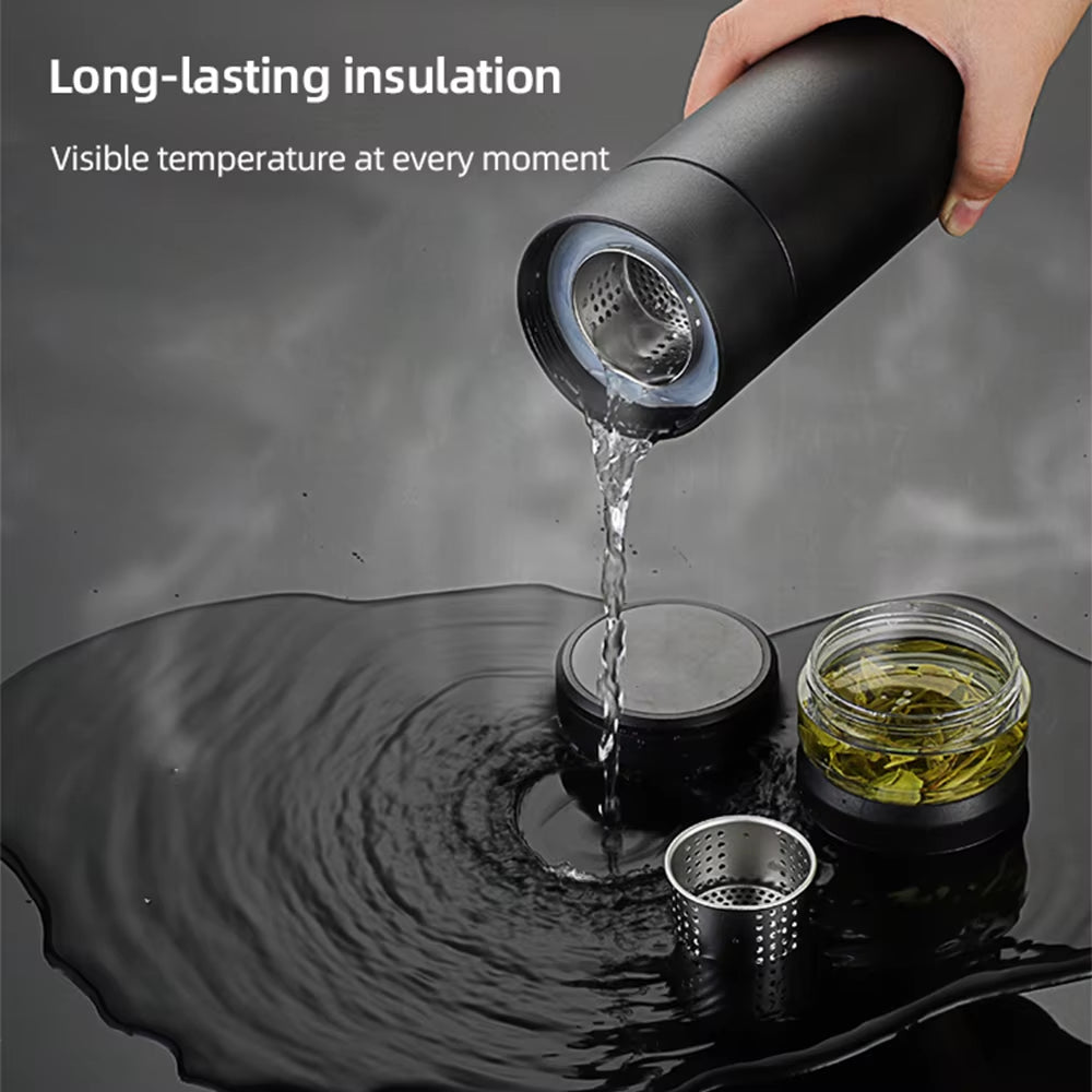 500ML Vacuum Stainless Steel Flask with Tea/Coffee Storage